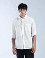 Flying Machine Windowpane Checked Pure Cotton Shirt