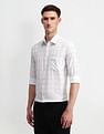 Arrow Windowpane Checks Manhattan Slim Fit Shirt