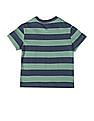 U.S. Polo Assn. Kids Boys Green Round Neck Striped T-Shirt