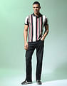 Flying Machine Vertical Stripe Cotton Polo Shirt
