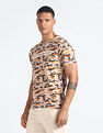 Flying Machine Camouflage Print Cotton T-Shirt