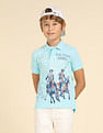 U.S. Polo Assn. Kids Boys Graphic Printed Pure Cotton Polo Shirt