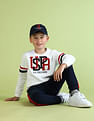 U.S. Polo Assn. Kids Boys Brand Appliqued Pure Cotton Sweatshirt