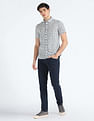 Flying Machine Abstract Print Short Sleeve Shirt