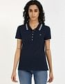 Tommy Hilfiger Solid Slim-Fit Cotton Polo T-Shirt