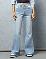 Flying Machine Women Ultra Wide Flare Mid Rise Jeans