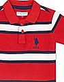 U.S. Polo Assn. Kids Ribbed Collar Striped Polo Shirt