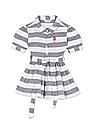 U.S. Polo Assn. Kids Horizontal Stripe Flared Dress