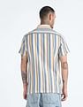 Flying Machine Cotton Slub Striped Shirt