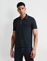 Arrow Sport Striped Collar Solid Polo Shirt
