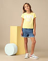 U.S. Polo Assn. Kids Girls Foil Print Relaxed Fit T-Shirt