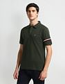 Arrow Sports Striped Tape Solid Polo Shirt