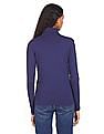 Flying Machine Women Turtleneck Solid T-Shirt