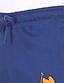 U.S. Polo Assn. Men Blue Elasticized Waist Solid Track Pants