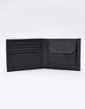 Calvin Klein Logo Black Leather Bi-Fold Wallet