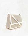 Tommy Hilfiger Solid White Polyester Sling Bags