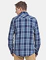 Aeropostale Blue Button Down Collar Check Shirt