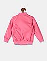 U.S. Polo Assn. Kids Girls Pink And Blue Reversible Bomber Jacket