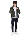 Flying Machine High Neck Panel Solid Jacket