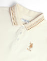 U.S. Polo Assn. Women Geometric Detail Pique Polo Shirt