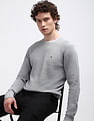 Calvin Klein Crew Neck Patterned Knit Sweater