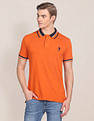 U.S. Polo Assn. Striped Collar Slim Fit Polo Shirt
