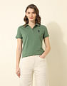 U.S. Polo Assn. Women Regular Fit Solid Polo Shirt