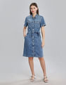 Tommy Hilfiger Cotton Spread Collar Denim Dress