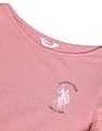U.S. Polo Assn. Women Three Quarter Sleeve Solid T-Shirt