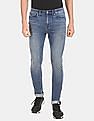 Calvin Klein Men Blue Skinny Fit Stone Wash Four-Way Stretch Jeans