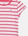 Tommy Hilfiger Girls Pink Horizontal Striped T-Shirt