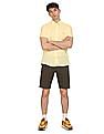 Tommy Hilfiger Men Yellow Pigment Dyed Linen Slim Fit Solid Casual Shirt