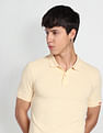 Flying Machine Jacquard Pique Solid Polo Shirt