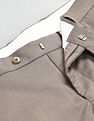 Arrow Patterned Dobby Flat Front Trousers