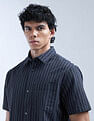 Flying Machine Vertical Striped Regular Fit Digitopia Shirt