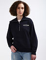 Tommy Hilfiger Monotype Flock Short Zip Sweatshirt