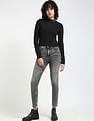 Calvin Klein Jeans Slim-Fit Viscose Mock Neck Top