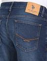U.S. Polo Assn. Denim Co. Mid Rise Stone Wash Denim Shorts