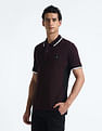 Flying Machine Contrast Panel Pique Polo Shirt