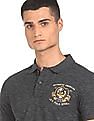 U.S. Polo Assn. Denim Co. Brand Print Heathered Polo Shirt