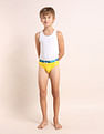 USPA Innerwear Boys Cotton Spandex Solid Briefs - Pack Of 5