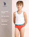 USPA Innerwear Boys Cotton Spandex Solid Briefs - Pack Of 5