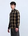 Flying Machine Grid Tattersall Checked Twill Shirt