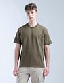 Flying Machine Digitopia Solid Relaxed Fit T-Shirt