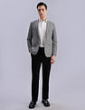 Tommy Hilfiger Self-Design Regular-Fit Polyester Single Breasted Blazer