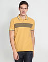 Arrow Sports Horizontal Striped Pique Polo Shirt