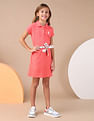 U.S. Polo Assn. Kids Girls Solid A Line Polo Dress