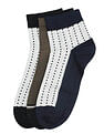 Arrow Mens Ankle Length Printed Cotton Socks - Pack Of 3