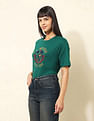 U.S. Polo Assn. Women Boyfriend Fit Brand Printed T-Shirt