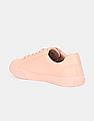 Tommy Hilfiger Women Pink Low Top Perforated Lace Up Sneakers
